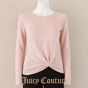 Juicy Couture Pink Twist Front Long Sleeve Top
